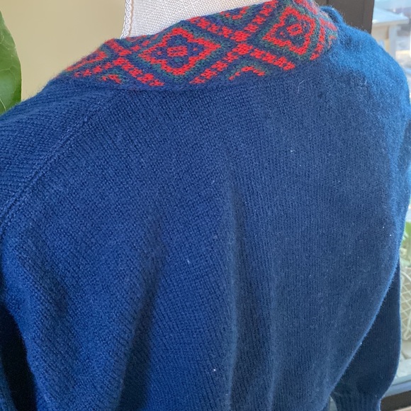 Vintage Pendleton wool cardigan sweater navy Size small - Picture 5 of 8